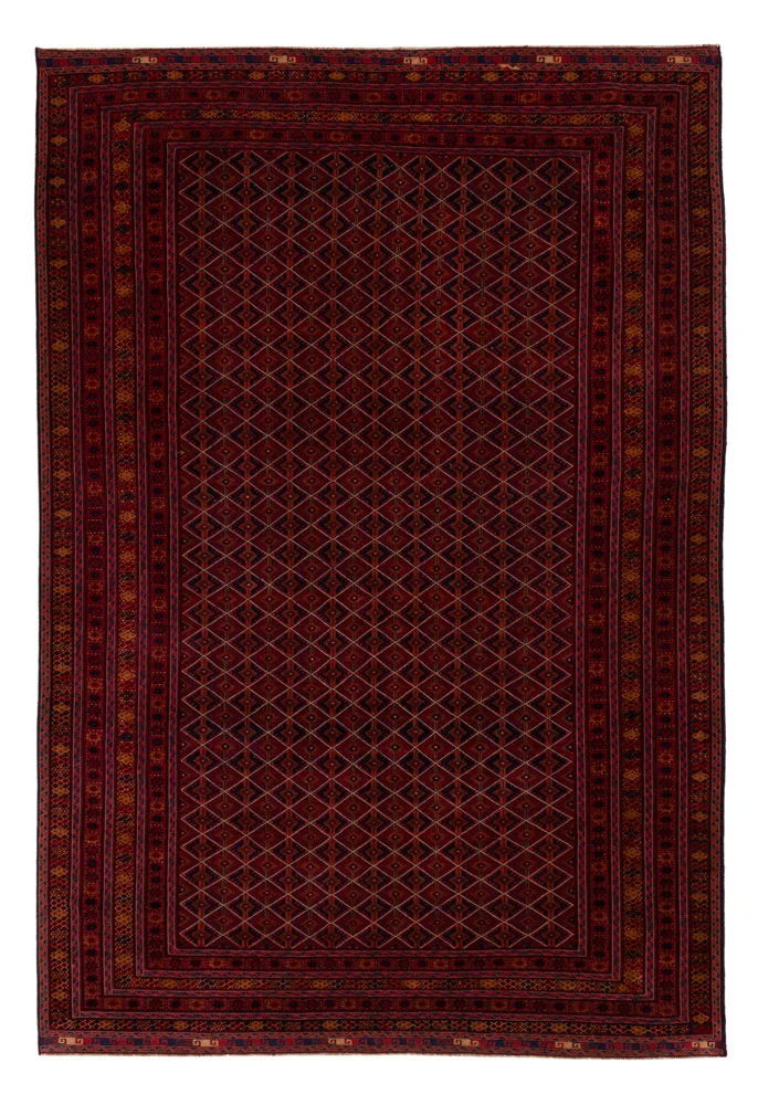 Kelim Afghan Teppich 195x292cm - rot