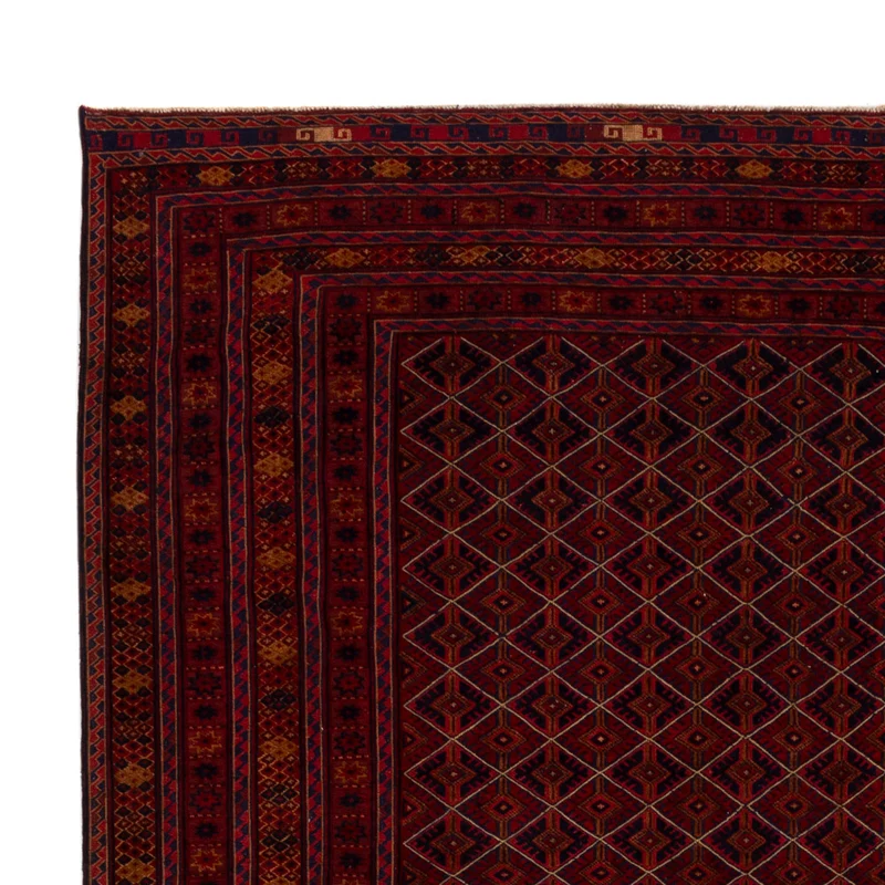 Kelim Afghan Teppich 195x292cm - rot