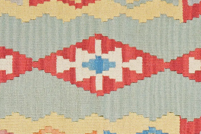 Kelim Gashgai · Handgewebt – Grün, 300x80 cm