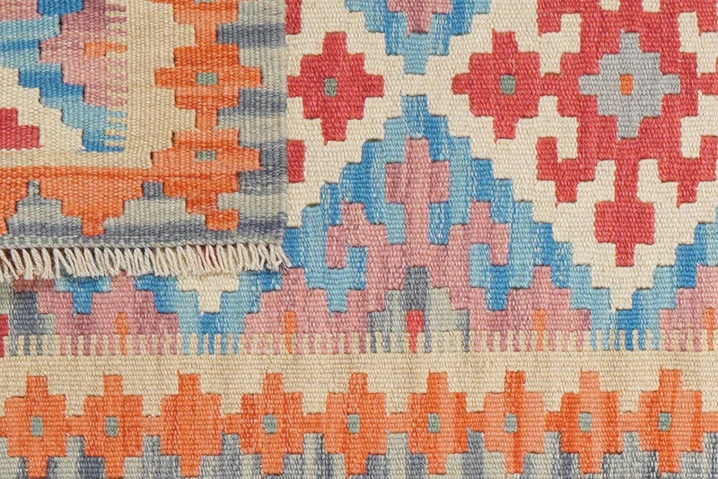 Kelim Gashgai · Handgewebt – Beige, 191x59 cm