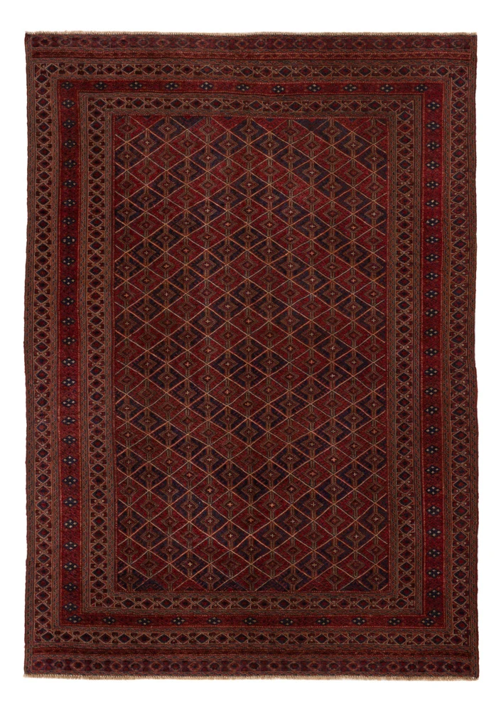 Kelim Afghan Teppich 197x285cm - rot