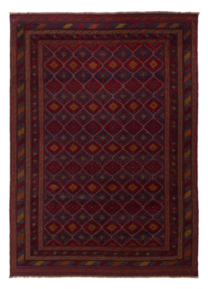 Kelim Afghan Teppich 205x278cm - rot