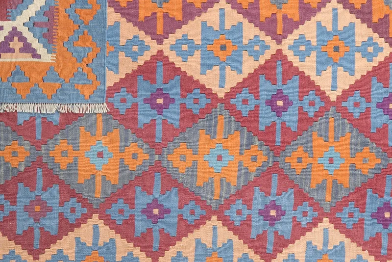 Kelim Gashgai · Handgewebt – Bunt, 246x174 cm