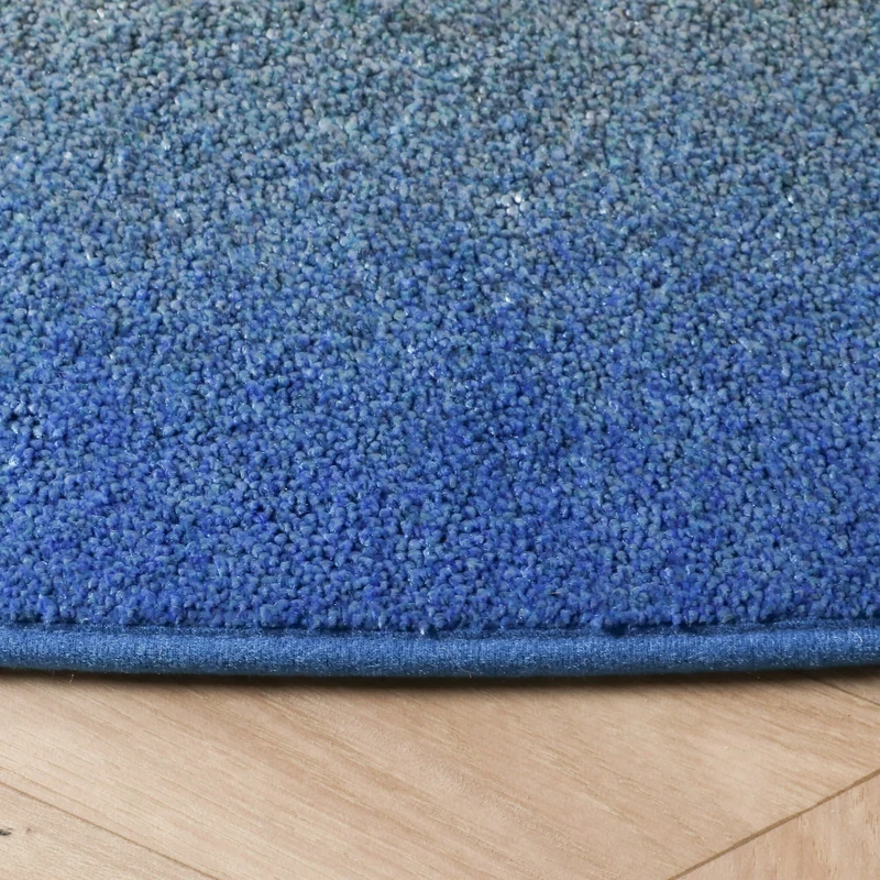 Organischer Teppich – Mellow Blau/Gelb