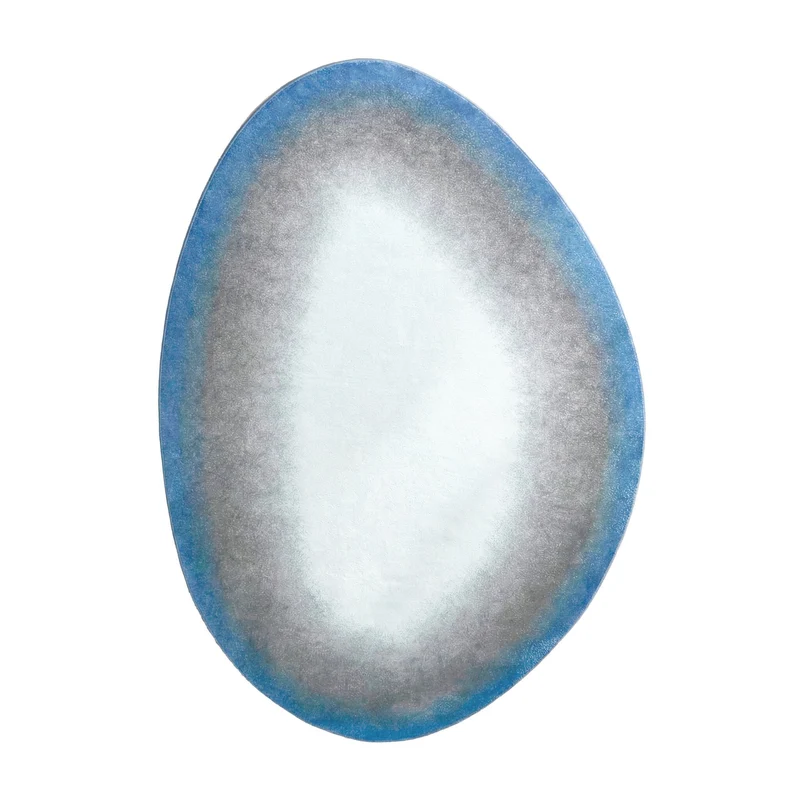 Organischer Teppich – Mellow Blau