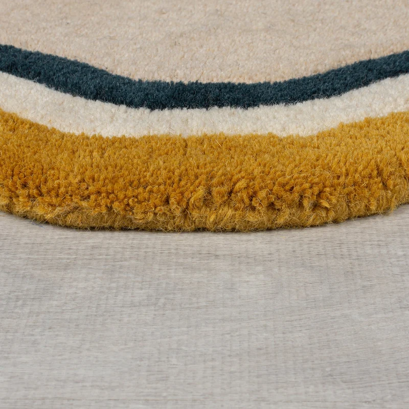 Wollteppich Organisch - Leo Beige Bunt