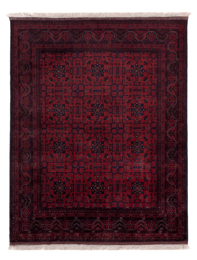Afghan Teppich 150x194cm - Orientteppich - rot