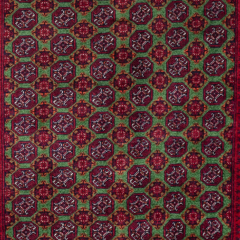 Afghan Teppich 97x142cm - Orientteppich - grün