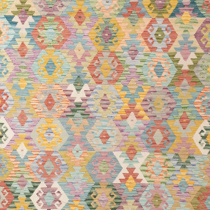 Kelim Maimene Teppich 312x383cm - bunt