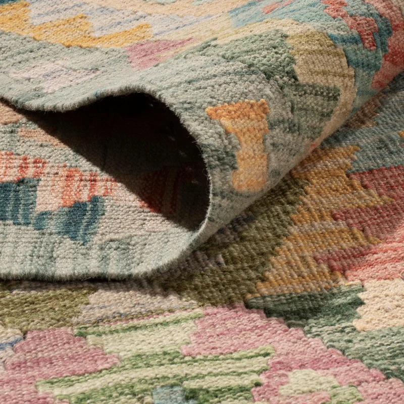 Kelim Maimene Teppich 312x383cm - bunt