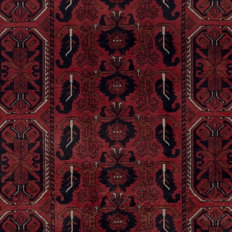 Afghan Teppich 147x187cm - Orientteppich - rot