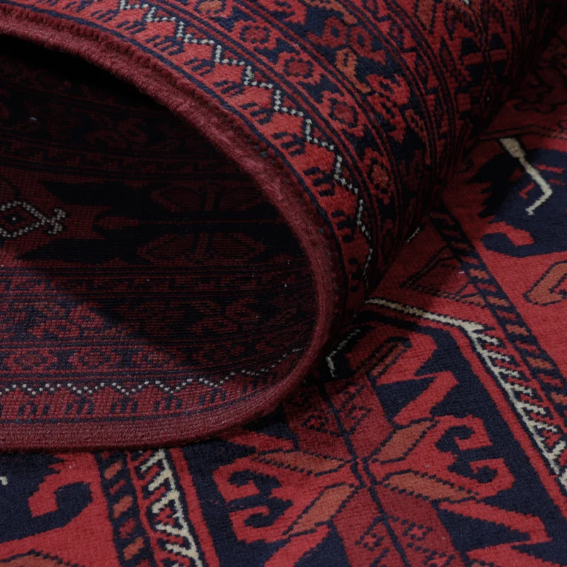 Afghan Teppich 147x187cm - Orientteppich - rot