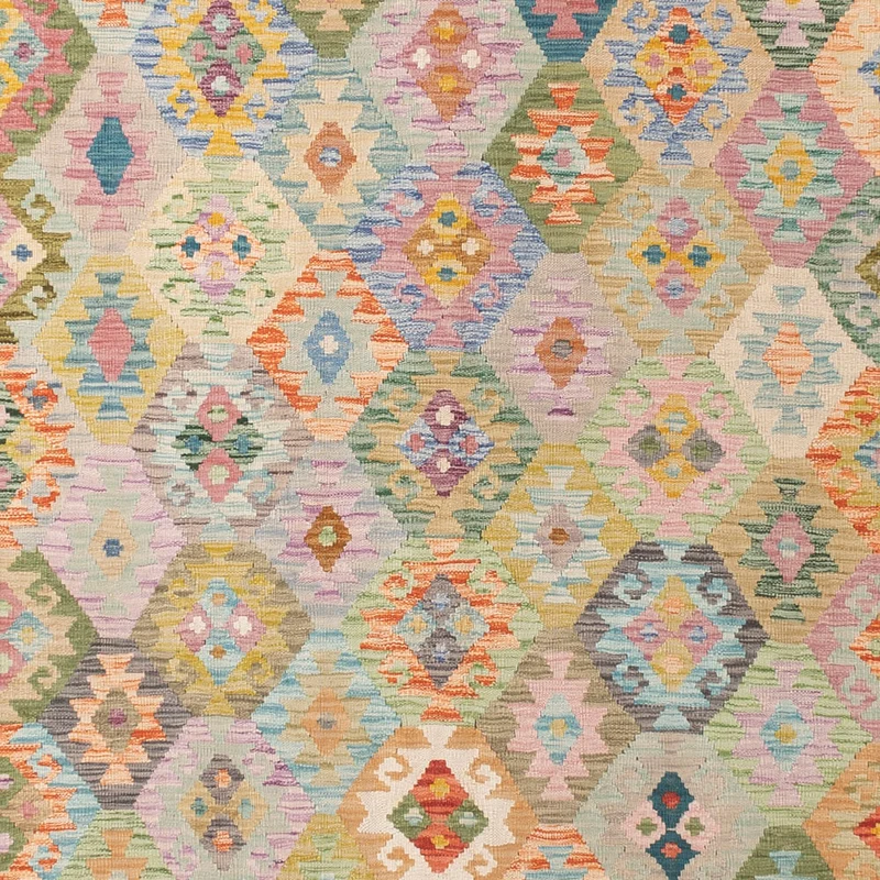 Kelim Maimene Teppich 303x375cm - bunt