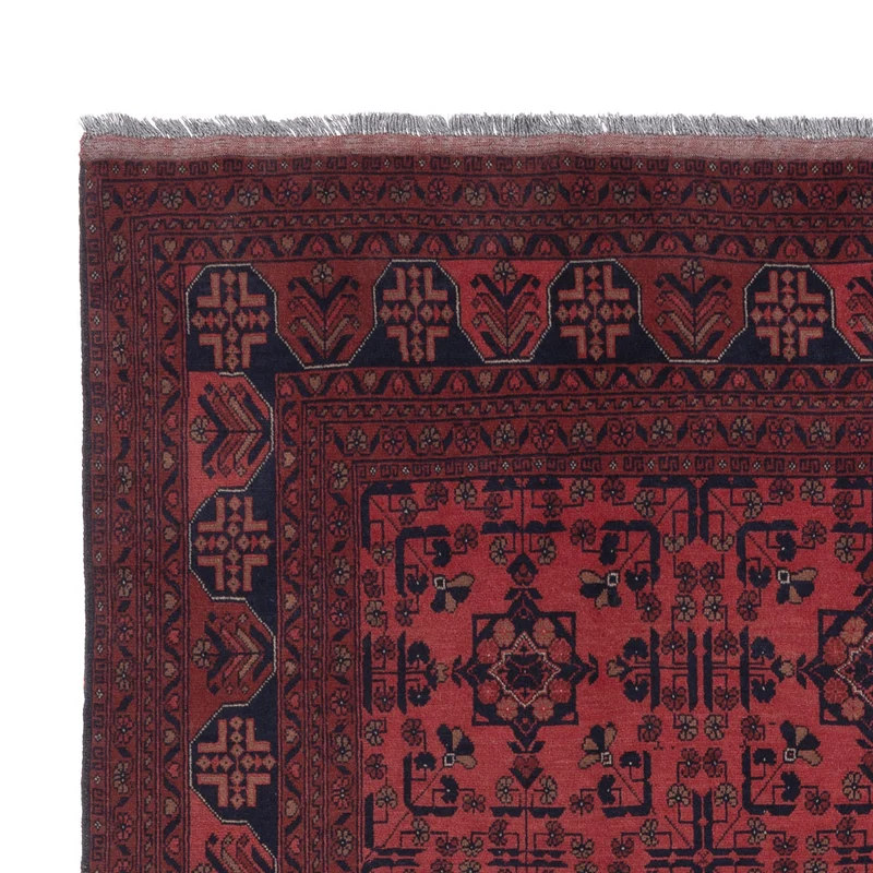 Afghan Teppich - Kunduz - 201 x 295 cm - rot