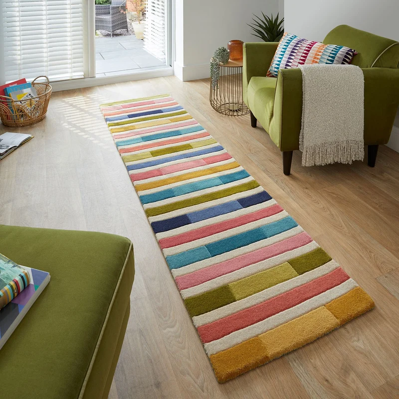Moderner Läufer - Illo Piano Rosa Bunt