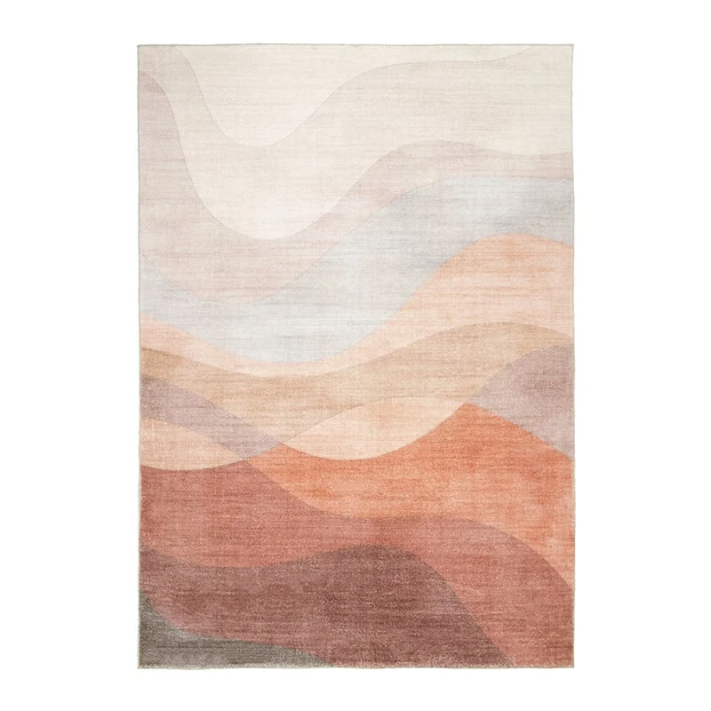 Moderner Teppich - Field Terra Rot
