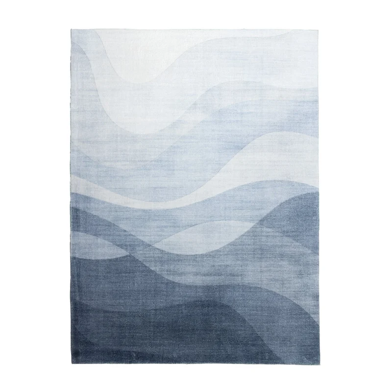 Moderner Teppich - Field Blau Grau