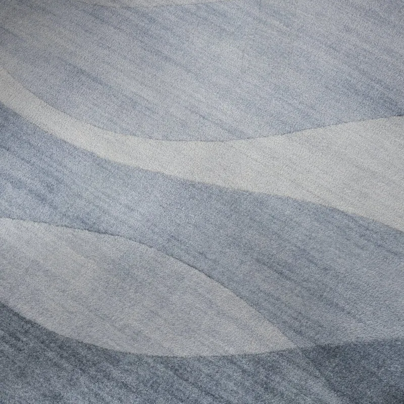 Moderner Teppich - Field Blau Grau
