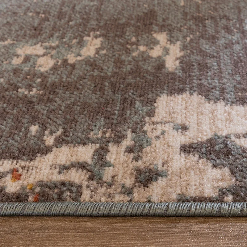 Moderner Teppich - Bush Türkis Creme