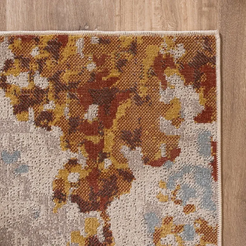 Moderner Teppich - Bush Blau Terracotta