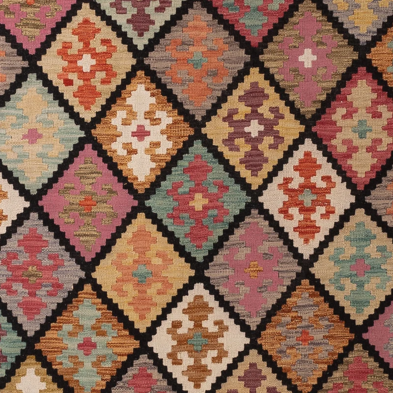 Kelim Maimene Teppich 261x364cm - bunt