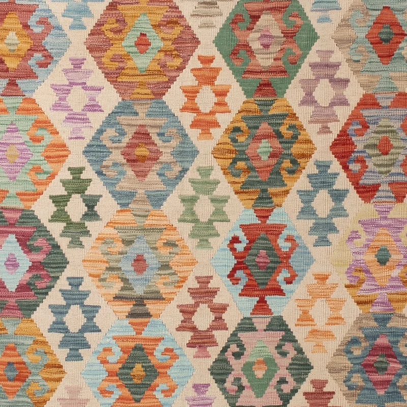 Kelim Maimene Teppich 258x358cm - bunt