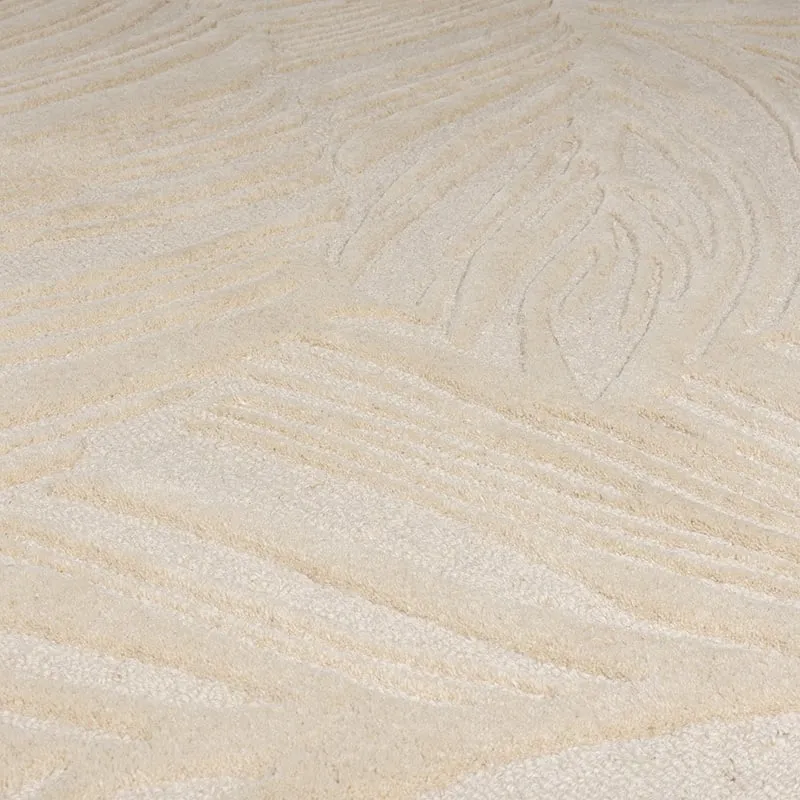 Moderner Teppich - Solacio Leaves Beige
