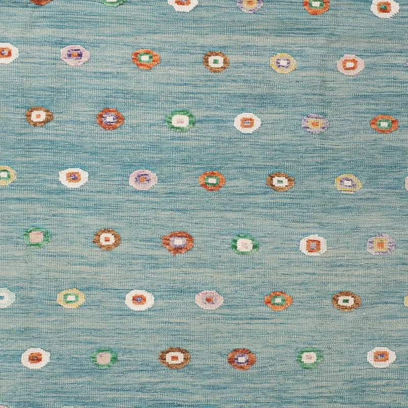 Kelim Maimene Teppich 258x350cm - blau