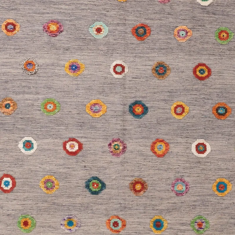 Kelim Maimene Teppich 264x343cm - grau