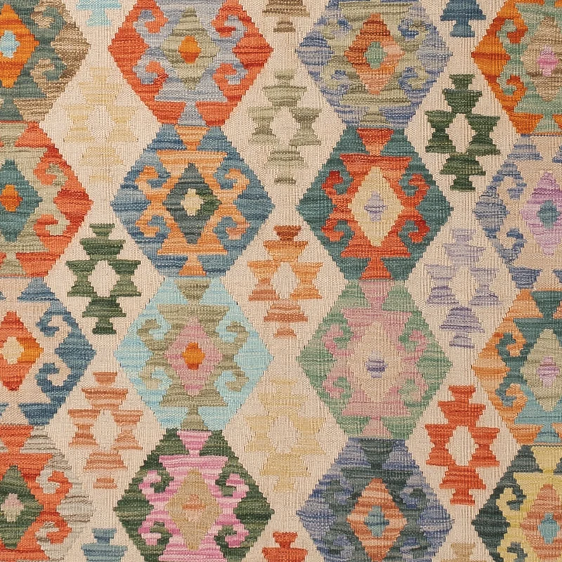 Kelim Maimene Teppich 259x348cm - bunt