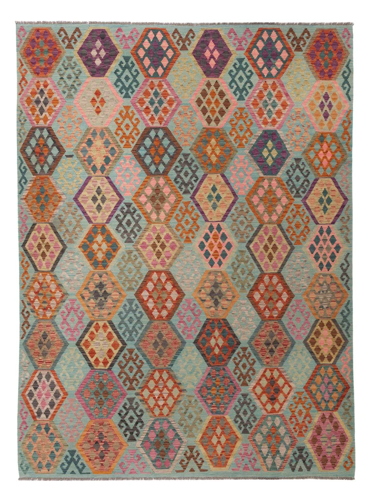Kelim Maimene Teppich 257x347cm - bunt