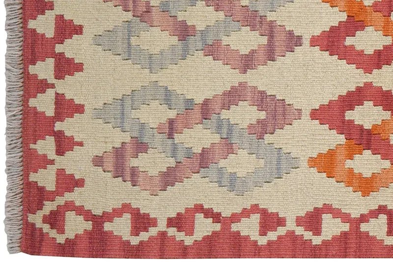 Kelim Gashgai · Handgewebt – Beige, 193x57 cm