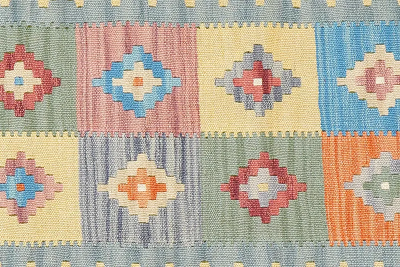 Kelim Gashgai · Handgewebt – Bunt, 198x62 cm