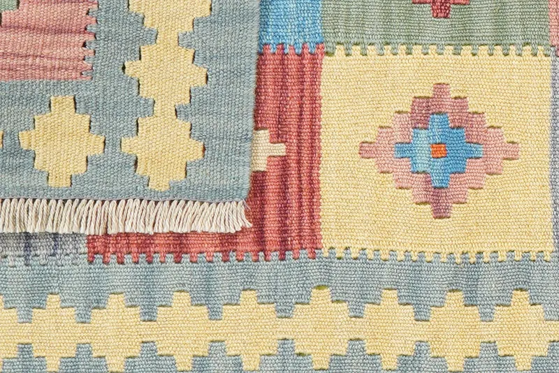 Kelim Gashgai · Handgewebt – Bunt, 198x62 cm