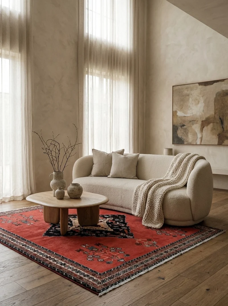 Afshar · Handgeknüpft – Rosa, 210x160 cm