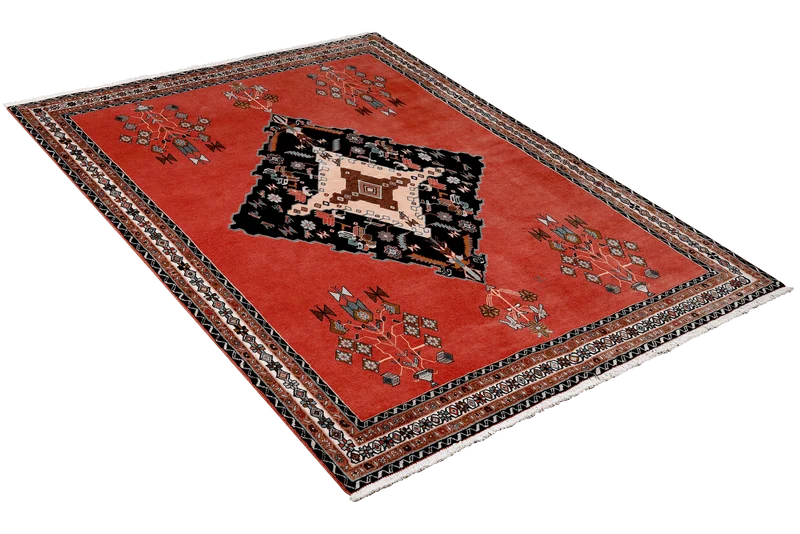 Afshar · Handgeknüpft – Rosa, 210x160 cm