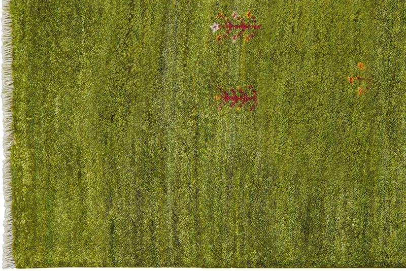Gabbeh · Handgeknüpft – Grün, 122x81 cm