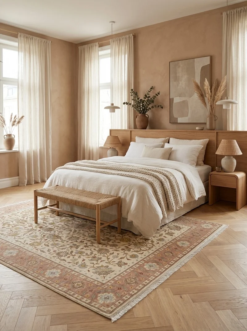 Sarough · Handgeknüpft – Beige, 302x249 cm