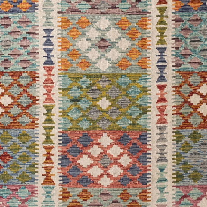 Kelim Maimene Teppich 251x352cm - bunt