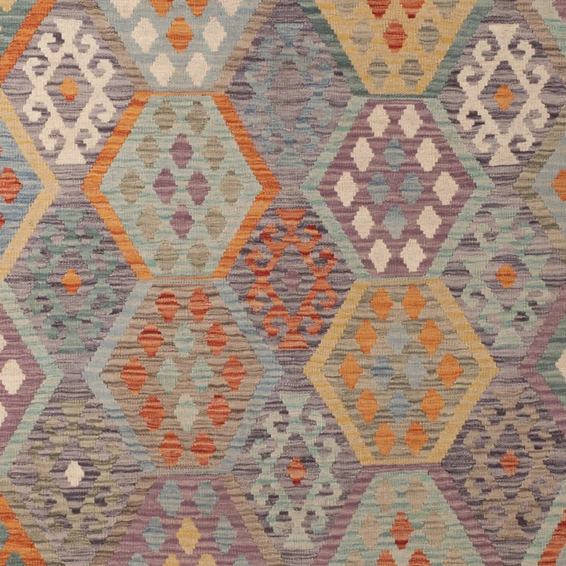 Kelim Teppich - Splash - 257 x 346 cm - bunt