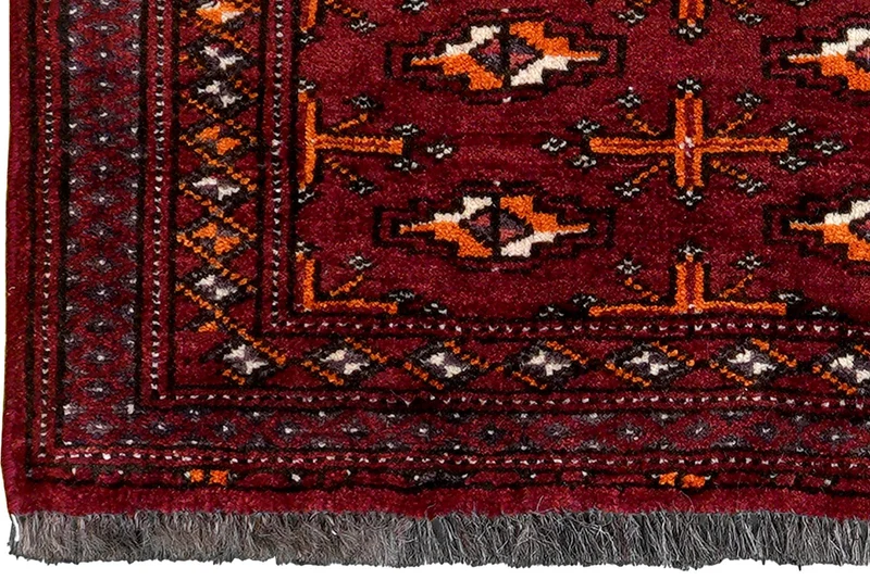 Turkman · Handgeknüpft – Rot, 41x92 cm