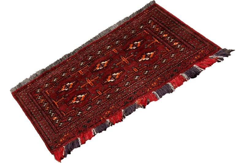 Turkman · Handgeknüpft – Rot, 41x92 cm