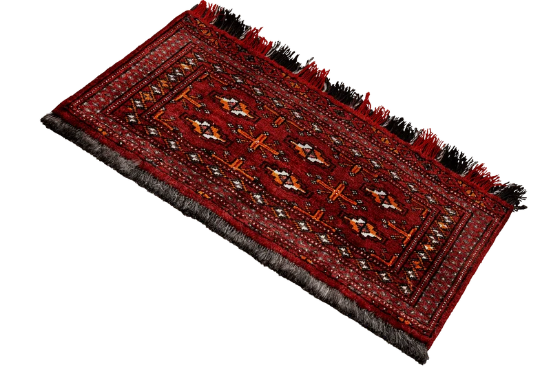 Turkman · Handgeknüpft – Rot, 41x92 cm