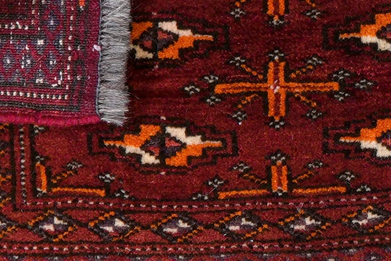 Turkman · Handgeknüpft – Rot, 41x92 cm
