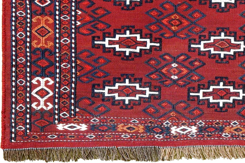 Kelim Turkman · Handgewebt – Rot, 52x103 cm