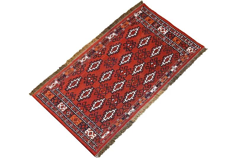 Kelim Turkman · Handgewebt – Rot, 52x103 cm