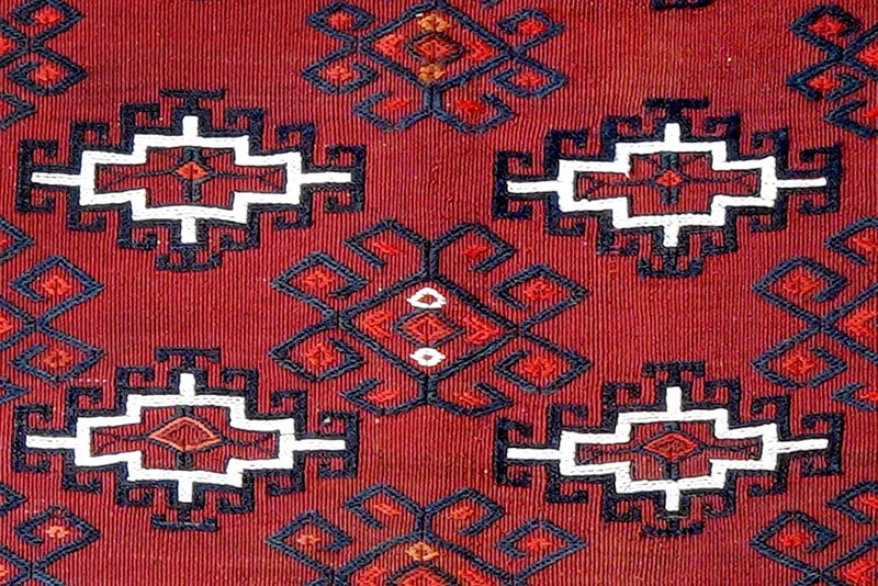 Kelim Turkman · Handgewebt – Rot, 52x103 cm