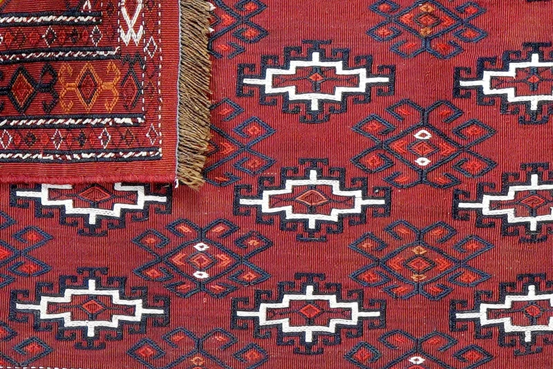 Kelim Turkman · Handgewebt – Rot, 52x103 cm