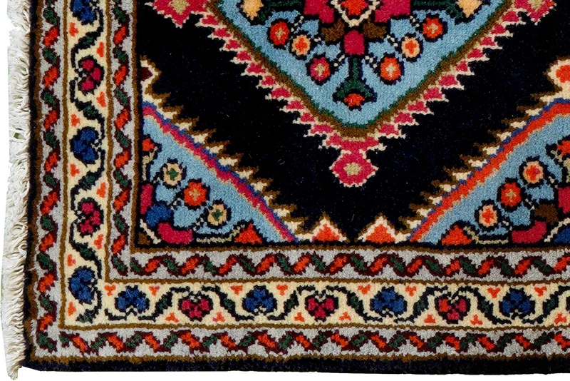Hamadan · Handgeknüpft – Blau, 192x69 cm