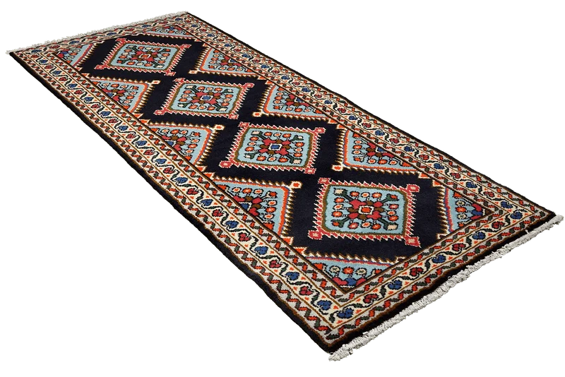 Hamadan · Handgeknüpft – Blau, 192x69 cm